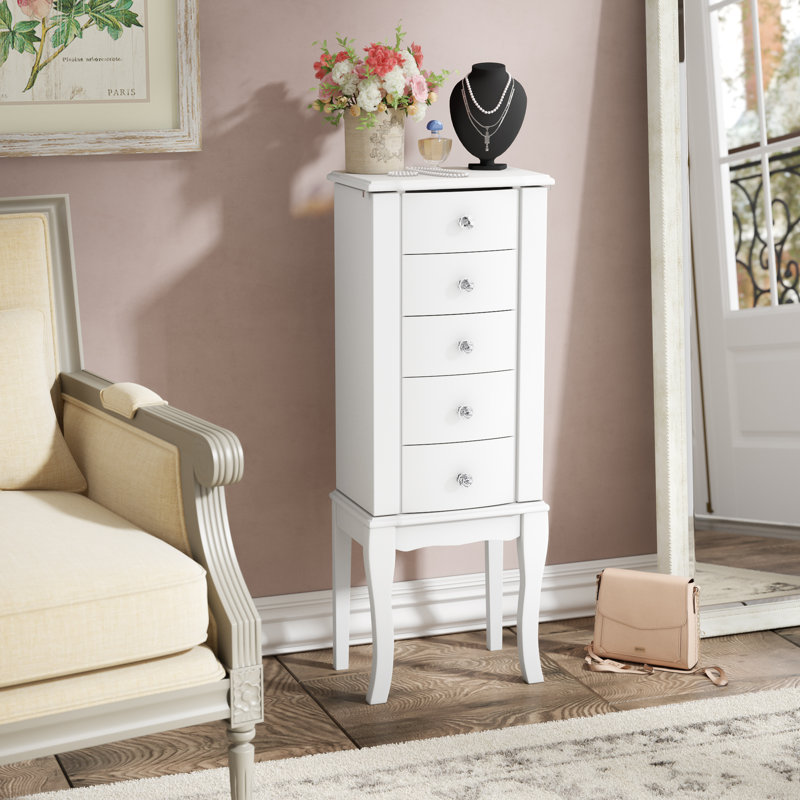 Ophelia & Co. Zariah White Jewelry Armoire & Reviews Wayfair